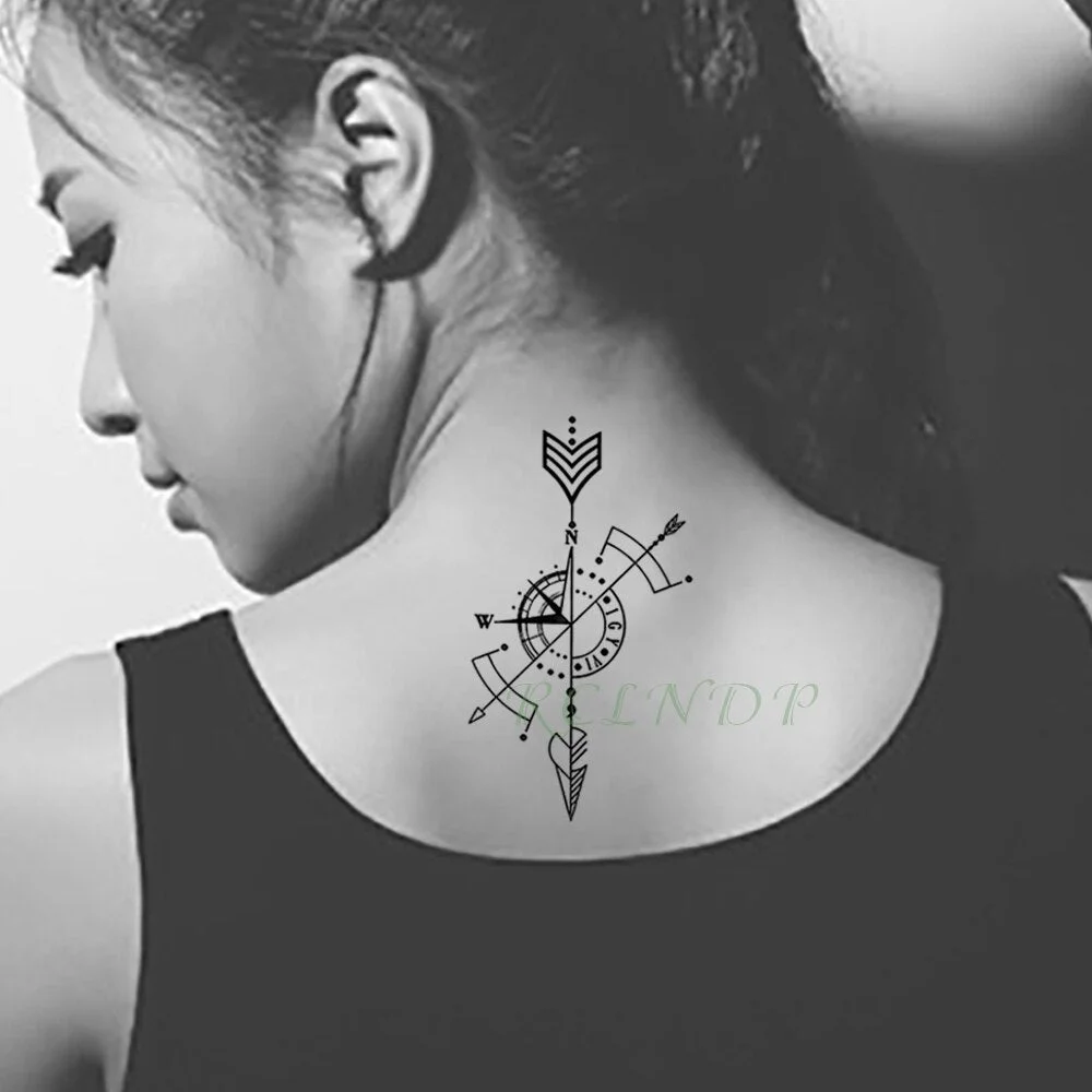 Waterproof Temporary Tattoo Stickers Wolf Dog head fake Tatto Geometric animal Flash Tatoo Hand Back Foot for Girl Women Men