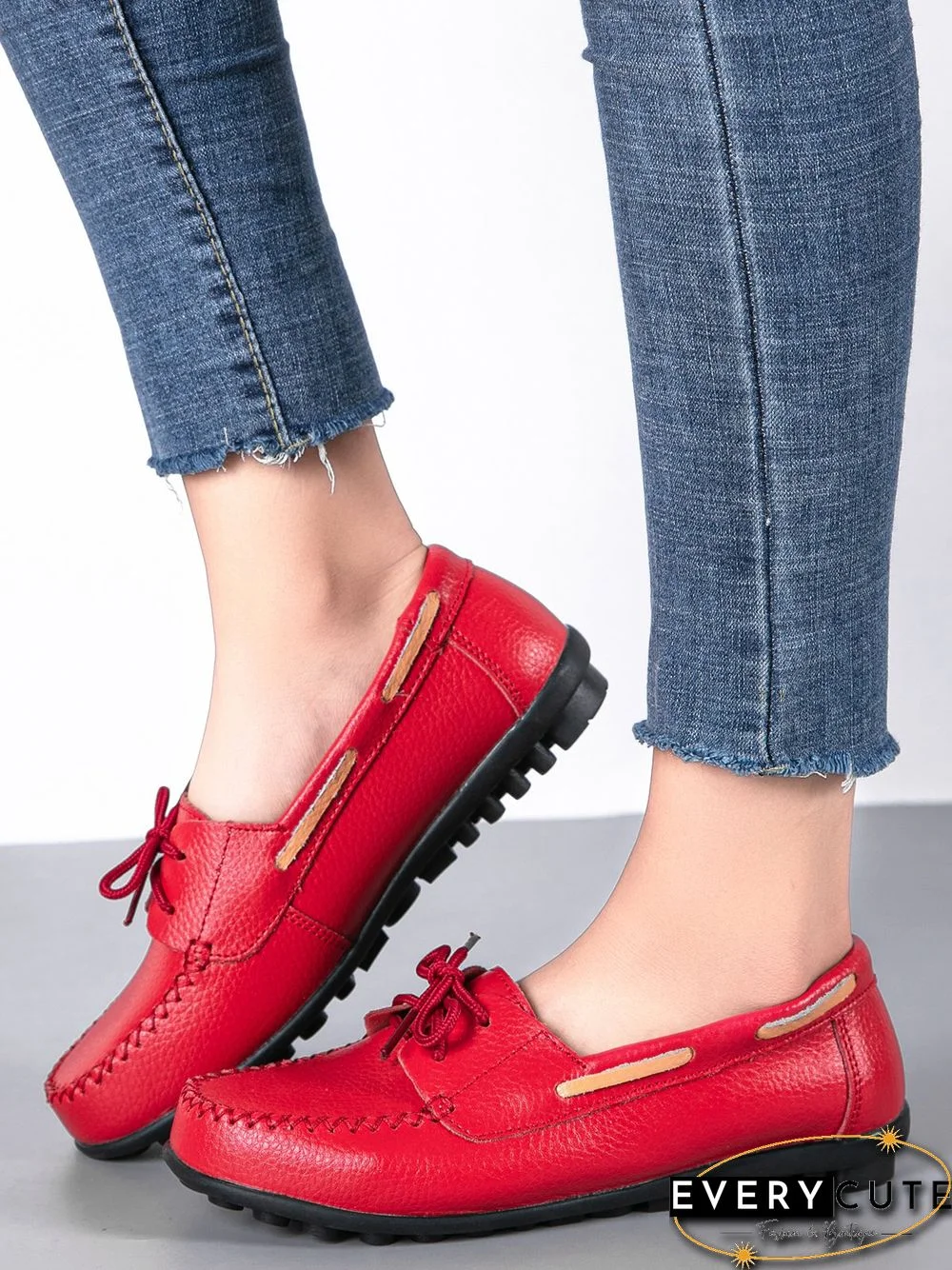 Retro Casual Simple Lace-up Flat Shoes