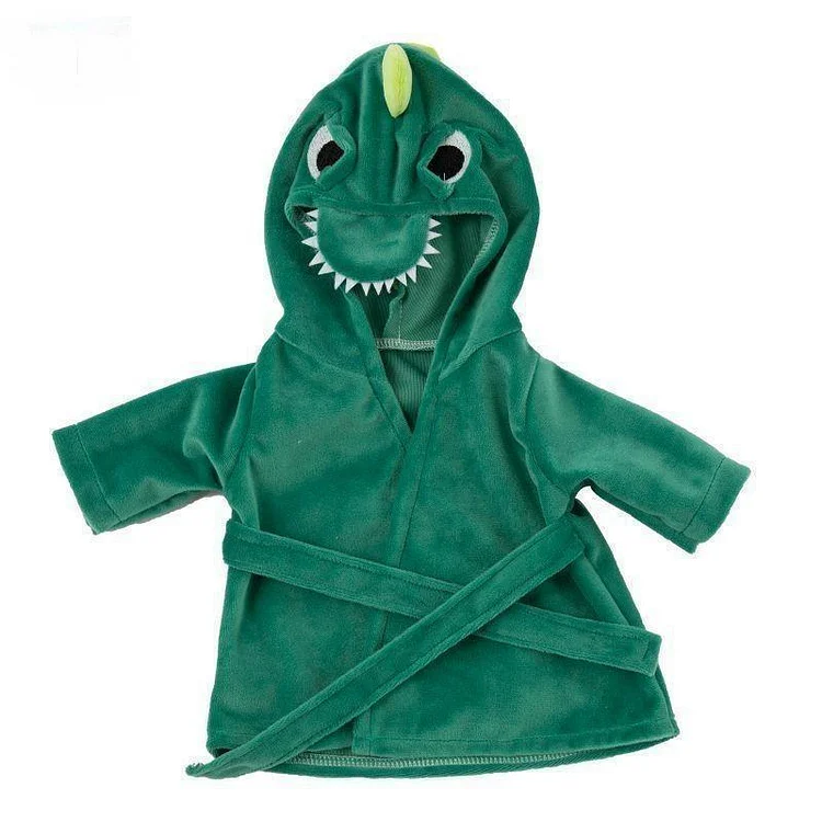  For 16" Full Body Silicone Baby Green Dinosaur Nightgown Clothes Accessories - Reborndollsshop®-Reborndollsshop®