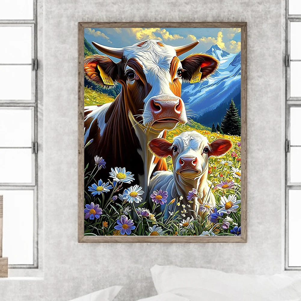 Diamond Painting - Full Round Drill - Cow(Canvas|30*40cm)