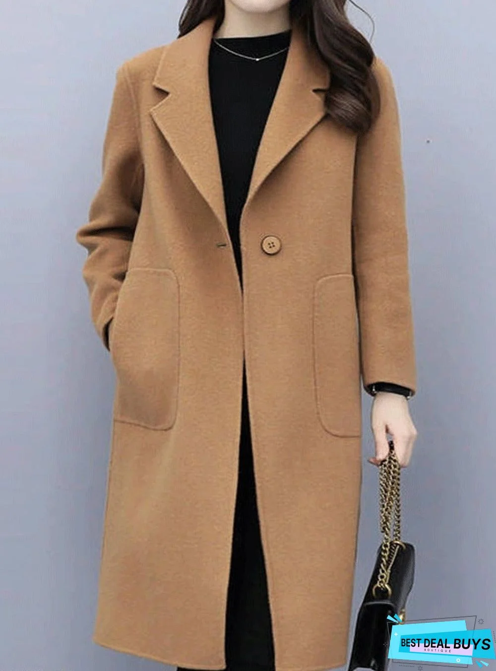 Woolen Mid-Length Coat