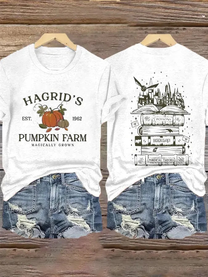 Women'S Hagrid&rsquo;s Pumpkin Patch Print Casual T-Shirt 