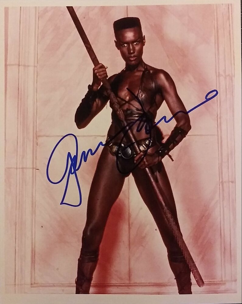 Grace Jones Signed 8 x 10