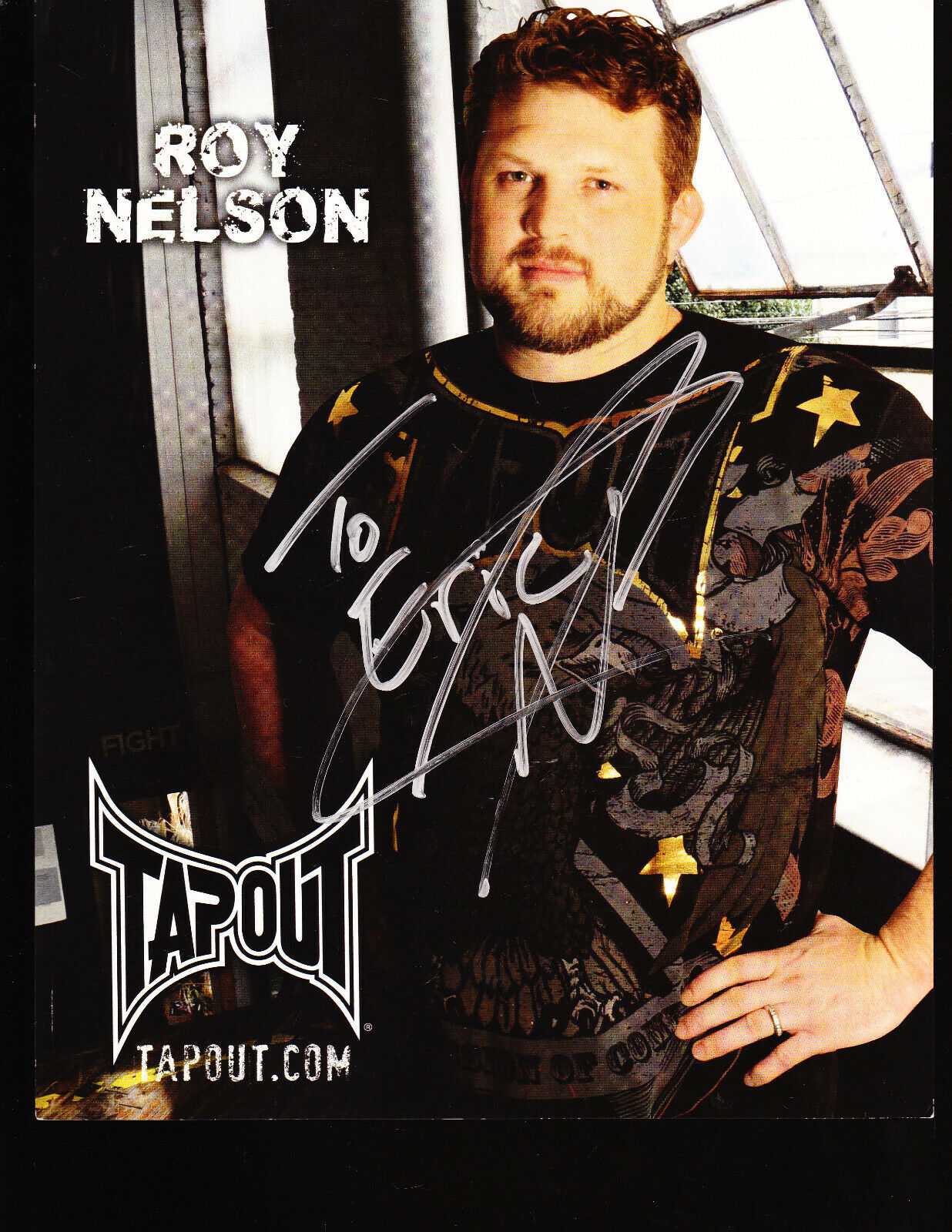 ROY BIG COUNTRY NELSON SIGNED AUTOGRAPH 8X10 Photo Poster painting COA TAPOUT PROMO