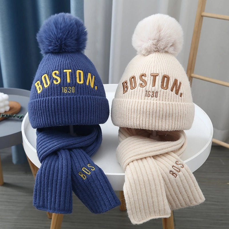 Kid’S Casual Vintage Style Letter Printing (Printing) Wool Cap
