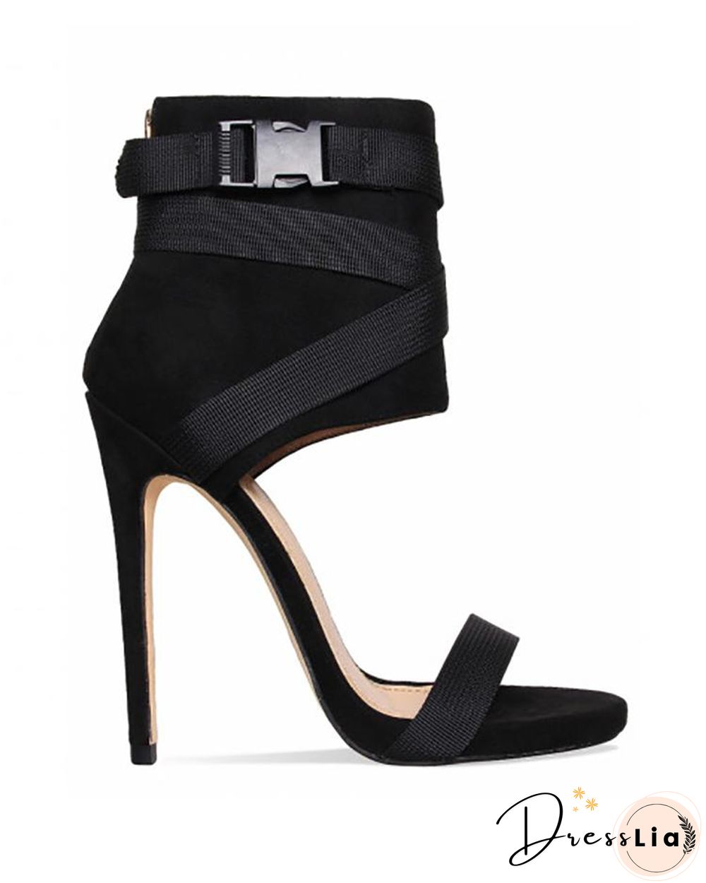 Splicing Bandage Peep-toe High Heeled Sandals