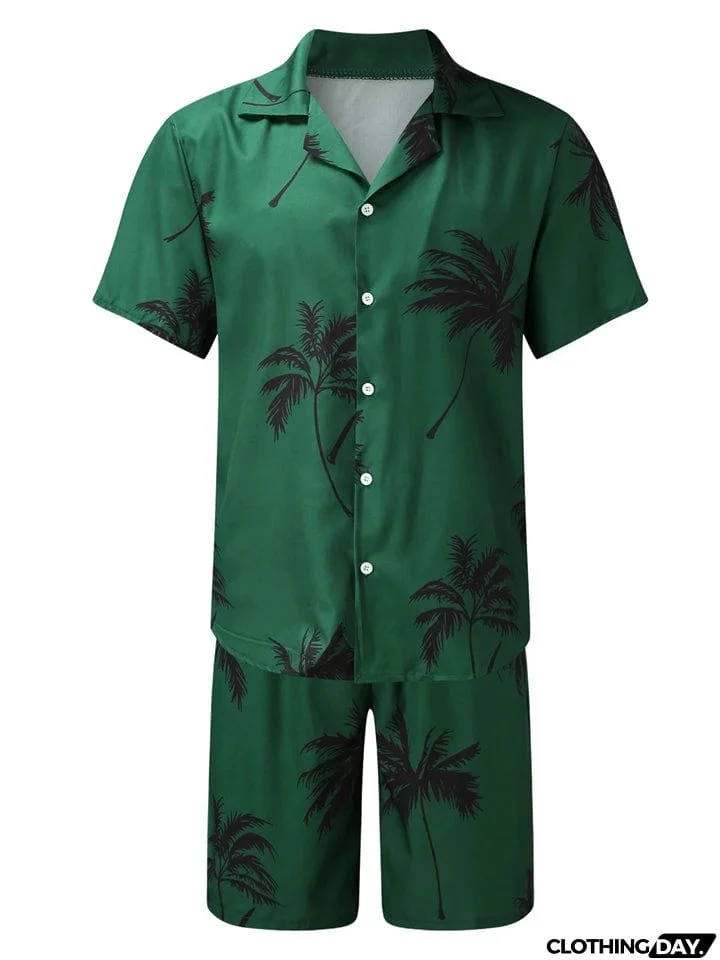 Men's Printed Outdoor 2-Pieces Shirt Sets