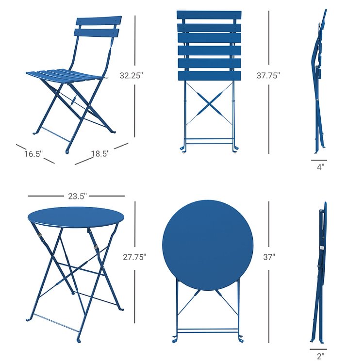 Outdoor Patio Furniture Sets (Peacock Blue)