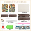 (US Local)Diamond Painting Storage Box DIY 5D Diamond Painting Jewelry Box (Sunflower)