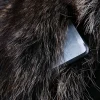 Sheepskin Mens Shearling Coat Winter Warm Real Fur Hooded Jacket Fashion Buckle Strap Splice Natural Genuine Leather Outerwear
