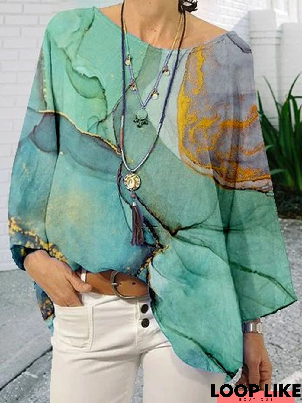 Long Sleeve Boho Top