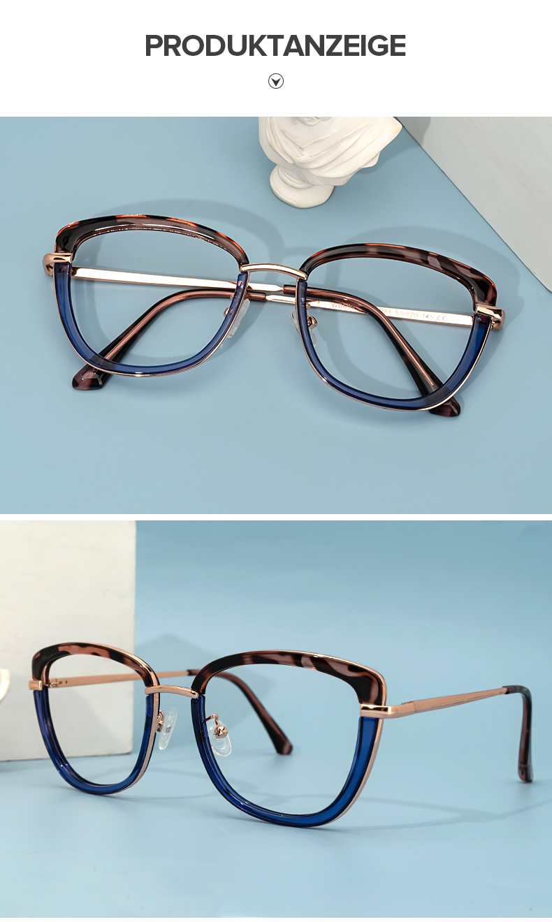 Adriana Blau Rechteckig Brille