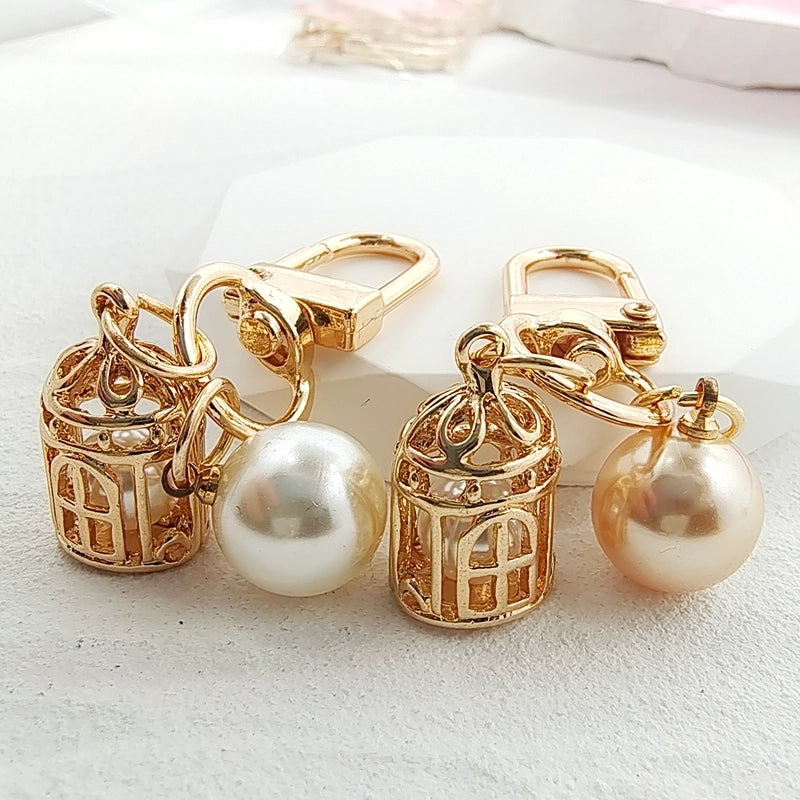 5 Pieces Ig Style Minimalist Bird Cage Synthetic Resin Alloy Bag Pendant Keychain