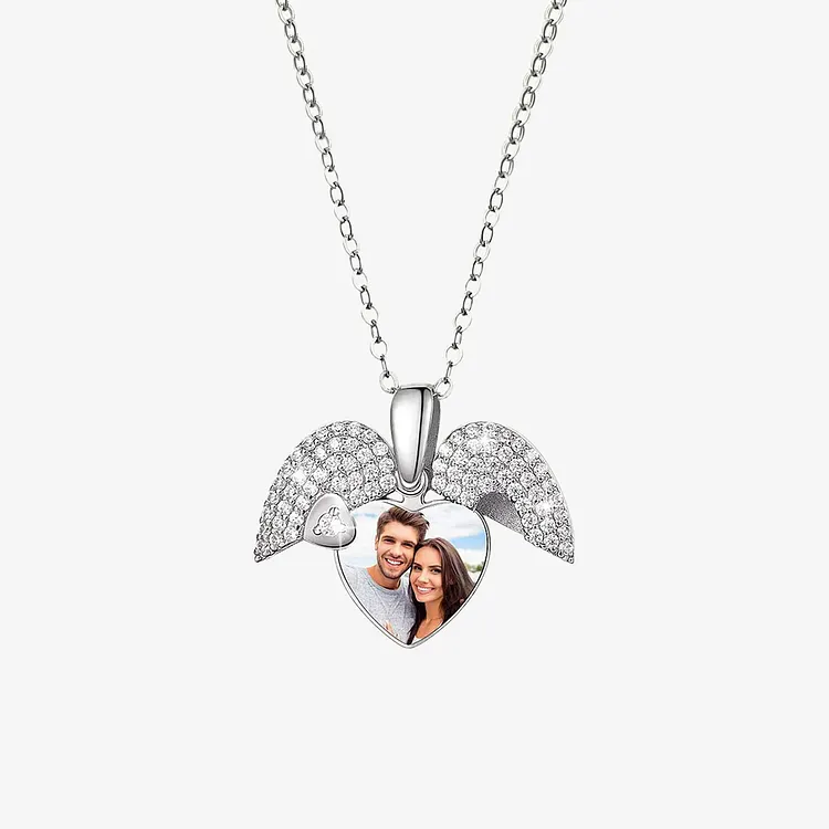 Personalized Photo Heart Locket Necklace