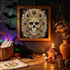 Partial Drill 5D Diamond Painting Kit Skull Abstract 30x30cm(Golden Skull)