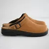 Men's Soft Leather Slippers Plantar Fasciitis Foot and Heel Pain Relief