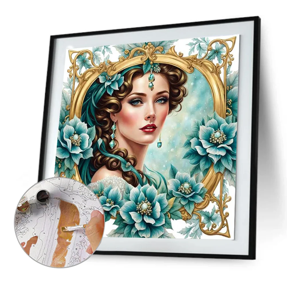 DIY Paint By Number 40*40cm - Photo Frame Lady