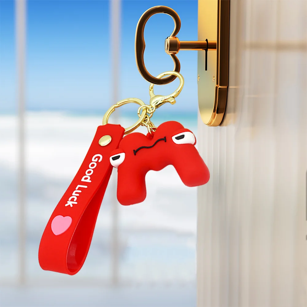 Letter A-Z Keychain Wacky Wizard Handbag Key Chain for Car Keys/Wallet/Backpack