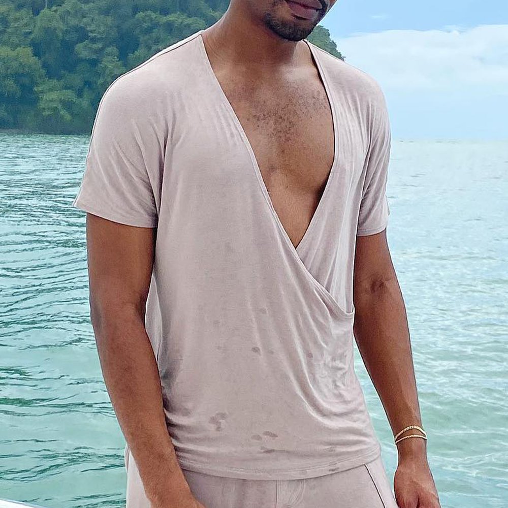 Men's V-Neck Sexy Short Sleeve T-Shirt