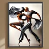 Art danseuse fille-pleine peinture ronde diamant-30 * 40cm