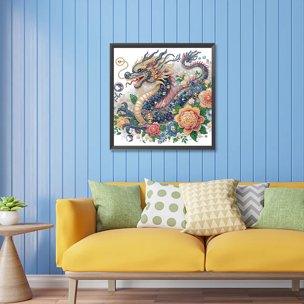 Diamond Painting - Partial Special Shaped Drill - Gorgeous Dragon(Canvas|30*30cm)