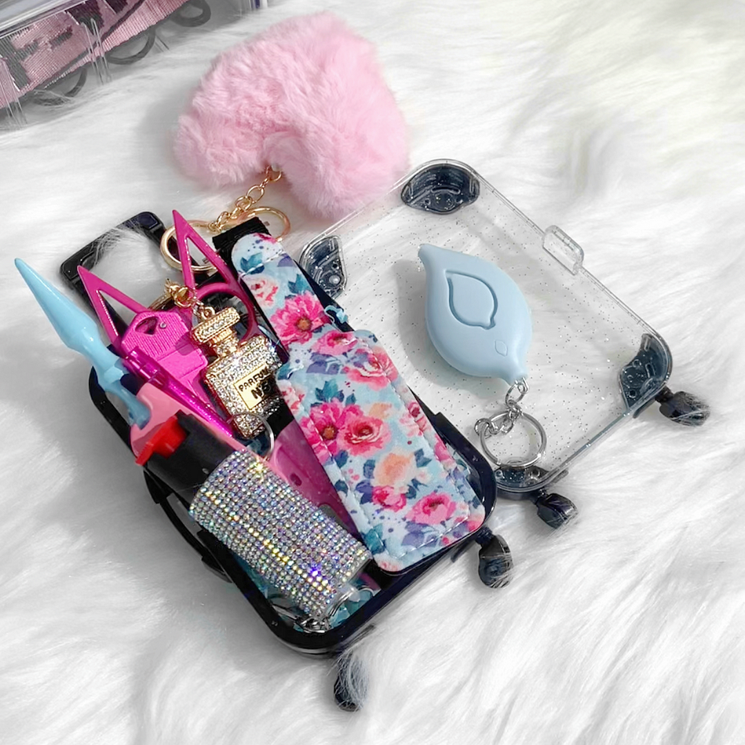 NEW FLOWER 13-in-1 Mini Suitcase Self Defense Keychain Set