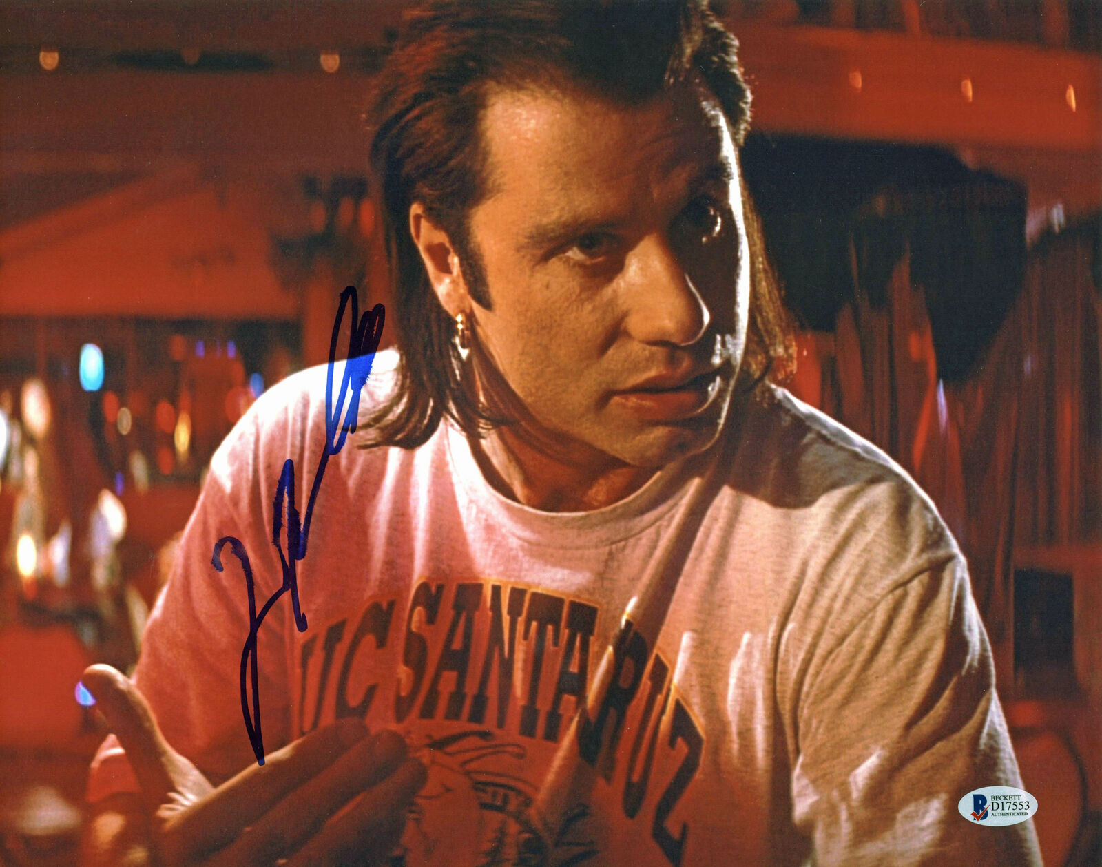 John Travolta Pulp Fiction Authentic Signed 11x14 Photo Poster painting Autographed BAS #D17553