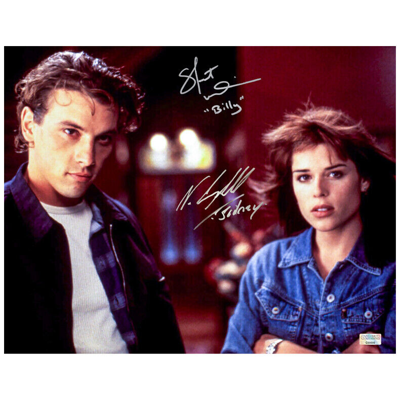 Neve Campbell, Skeet Ulrich Autographed Scream Sidney and Billy 11x14 Photo Poster painting