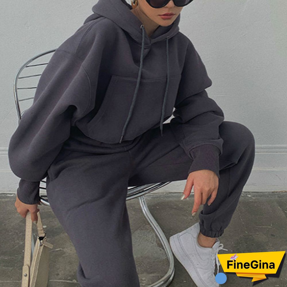 Two-Piece Sports Sweater Suit