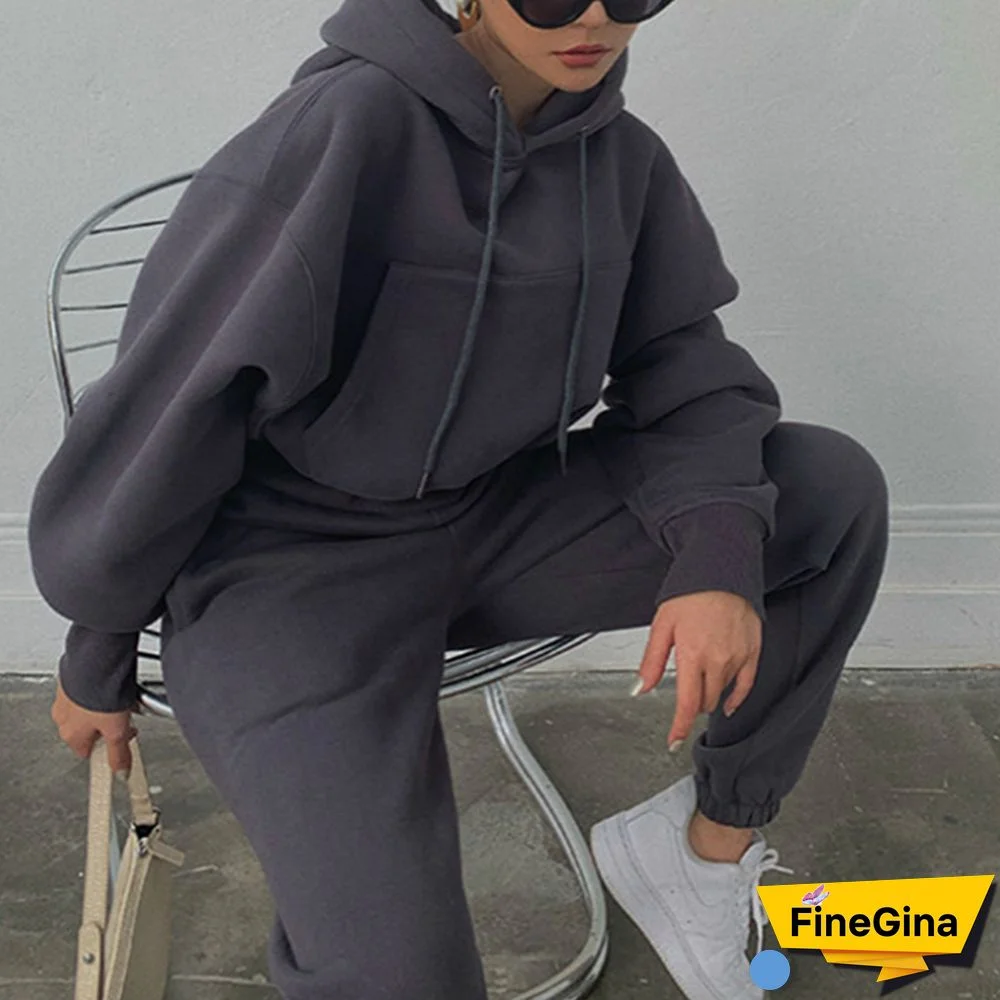 Two-Piece Sports Sweater Suit