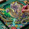 (25x25cm)DIY Dragon Framed Handmade Pearl Painting Art Craft Kit Living Home Decor