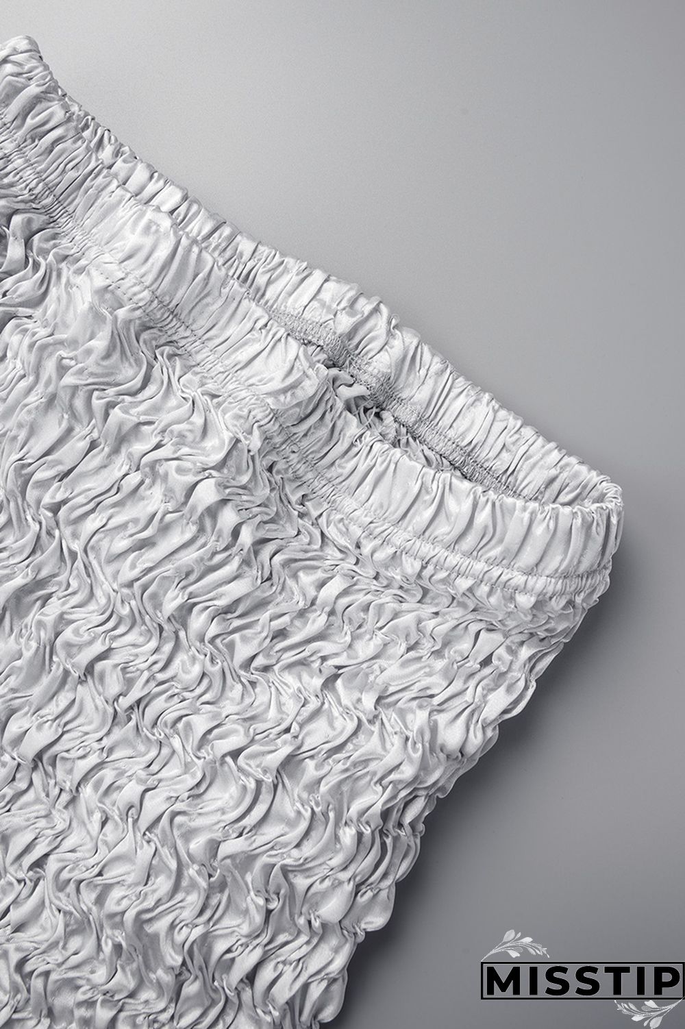 Black Street Solid Patchwork Fold High Waist Pencil Solid Color Bottoms