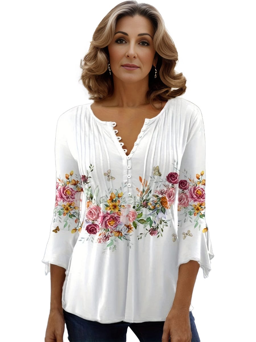 Plus Size White Floral Mini Dress