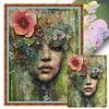 (Multi Style)Flower Girl-Full Embroidery 3 strands 11CT Stamped Cross Stitch-45*55CM