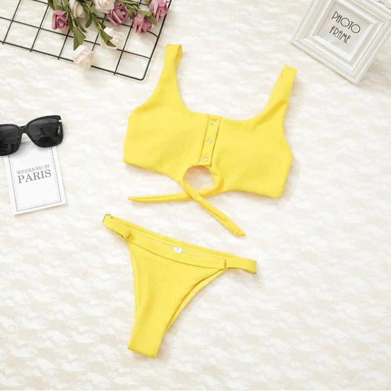 Bikinis Push Up Padded Bow Beachwear Sexy Women Swimsuits Bather Swimwear Biquini Low Waist Bikini Set Brazilian Bikini White