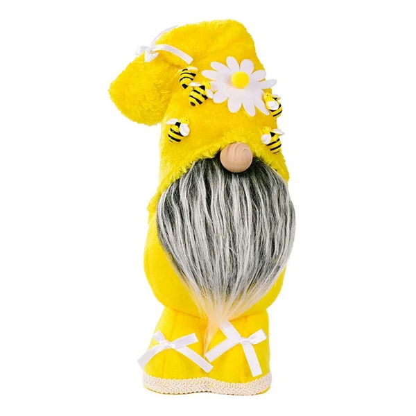 Spring Summer Bumble Bee Gnome Tomte Nisse Swedish Elf Doll Home Farmhouse Kitchen Decor Shelf Tiered Tray Decoration