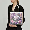 DIY Rose 5D Diamond Painting Linen Tote Bag