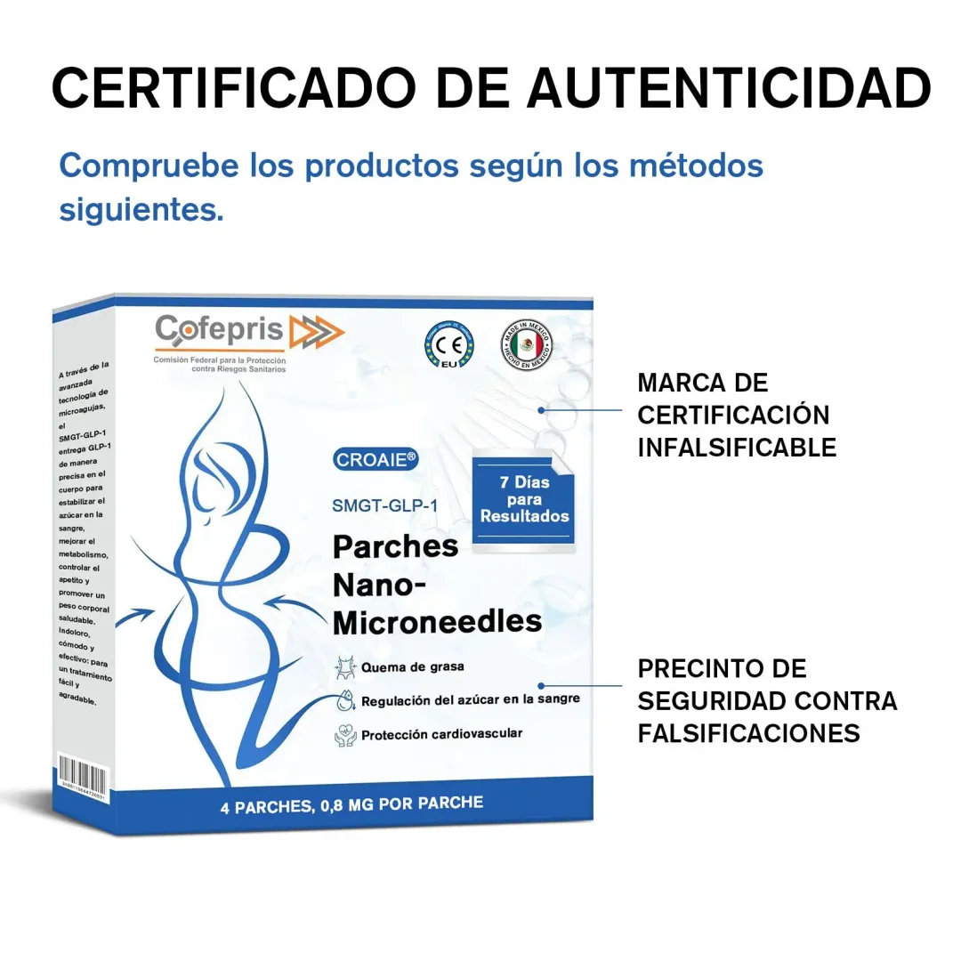 	CROAIE&reg; SMGT-GLP-1 Nano-Parche de Microagujas