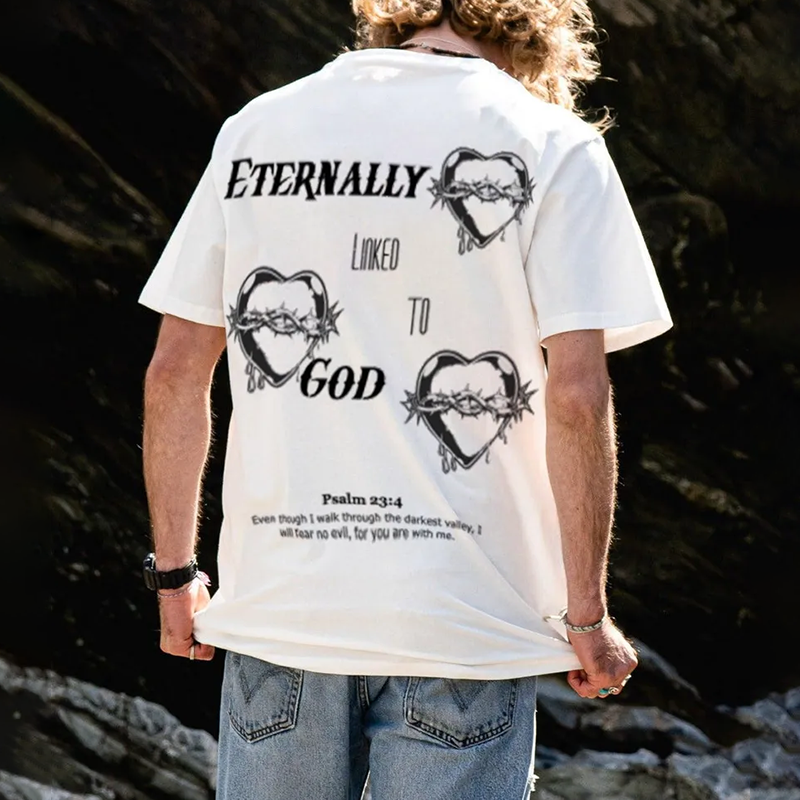 Loveciss®/ Thorn God Print Short Sleeve Men'S T-Shirt