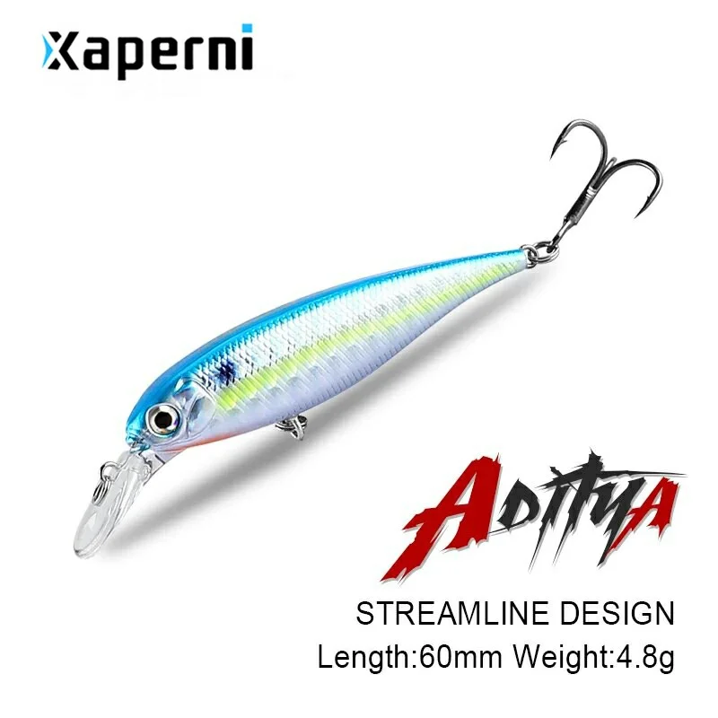 Xaperni new arrival 6cm 4.8g hot model fishing lures hard bait 10color for choose minnow quality professional minnow