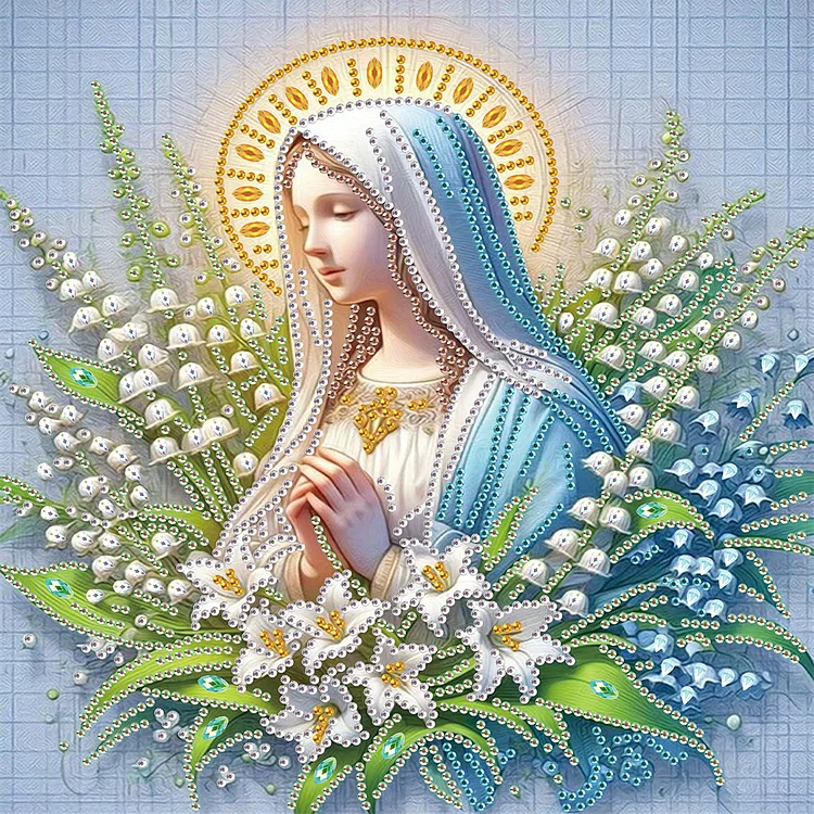 Partial Special-shaped Diamond Painting - Our Lady 30*30CM