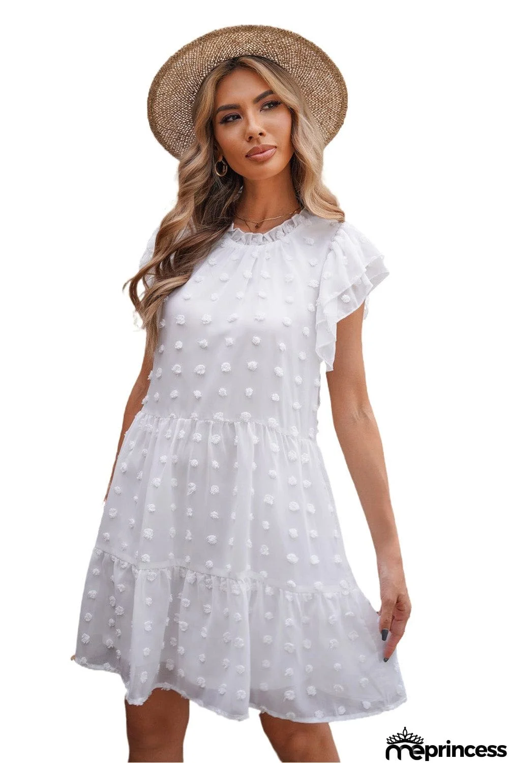 Swiss Dot Layered Mini Dress