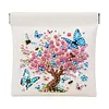 Diamond Painting Flower Tree and Butterfly PU Storage Bag Coin Purse