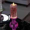 LED Christmas Candles Decoration Gift Rechargeable With Glitter