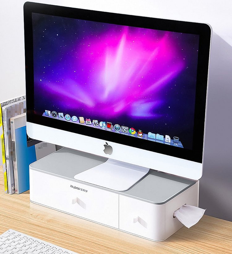 Desktop Monitor Riser Desk Stand With Drawer