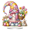 Diamond Painting Acrylic Single Sided Easter in April Gnome Ornaments Tabletop Home Office Decor