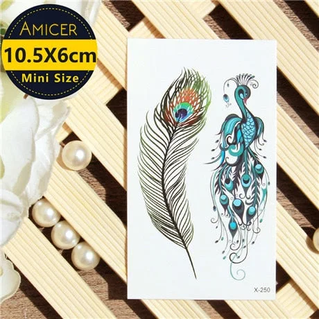 Waterproof Temporary 3d Tattoos sticker on body art color tattoo Cat fake glitter tattoo flash women tattoo for girl