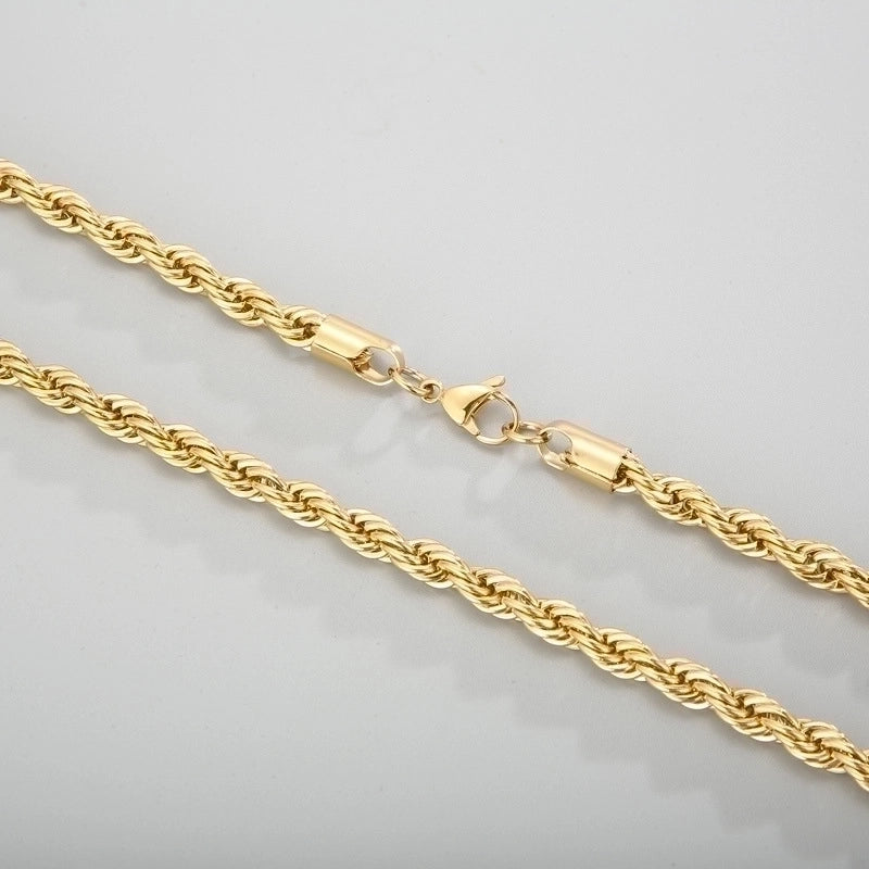 Jewelry Fashion Geometric 304 Stainless Steel 18K Gold Plated Plating Stainless Steel Necklaces