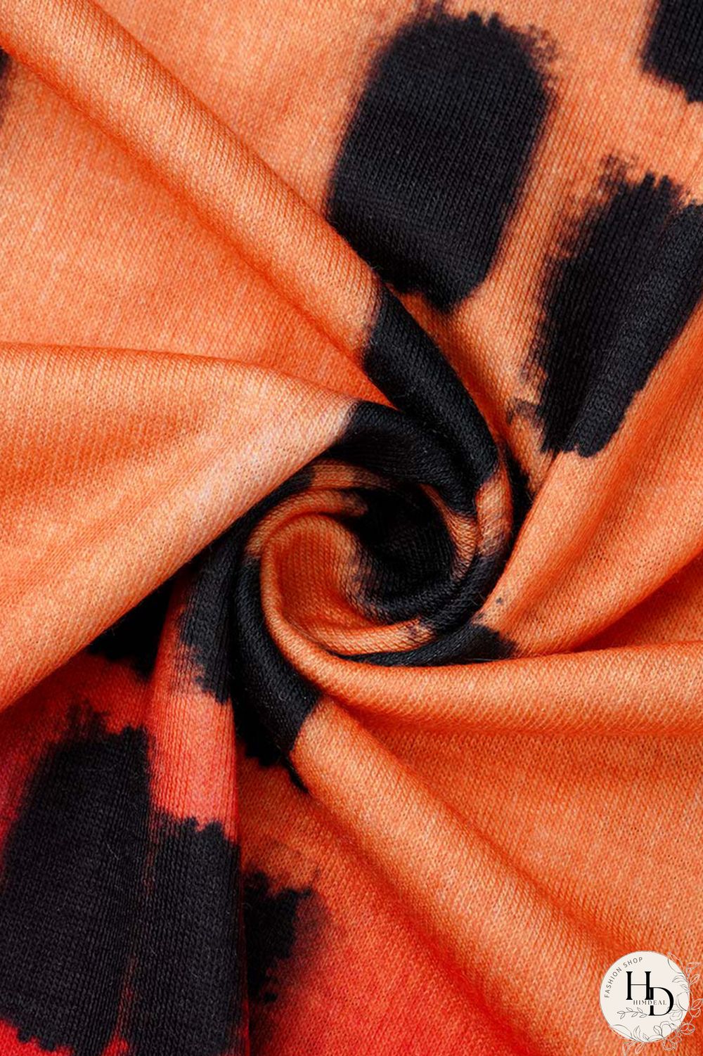 Yellow Fashion Casual Tie Dye Asymmetrical O Neck Plus Size Two Pieces