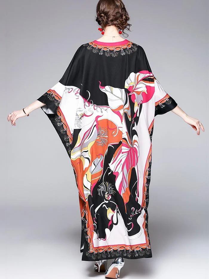 Fashion Print Irregular Dress